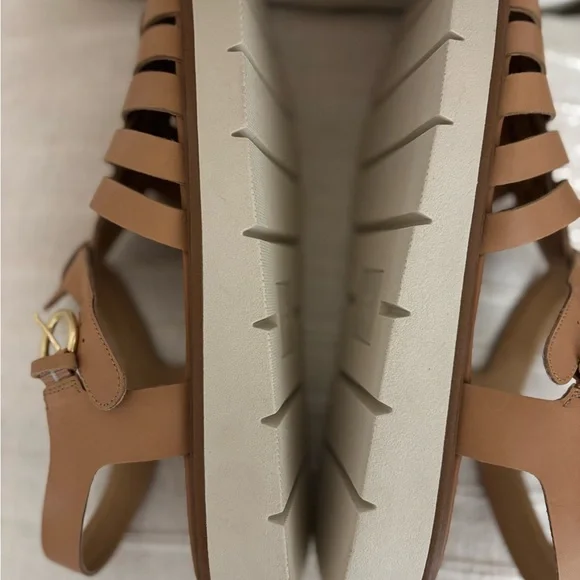 Women's Tan Leather Sandals - Picture 2 of 4